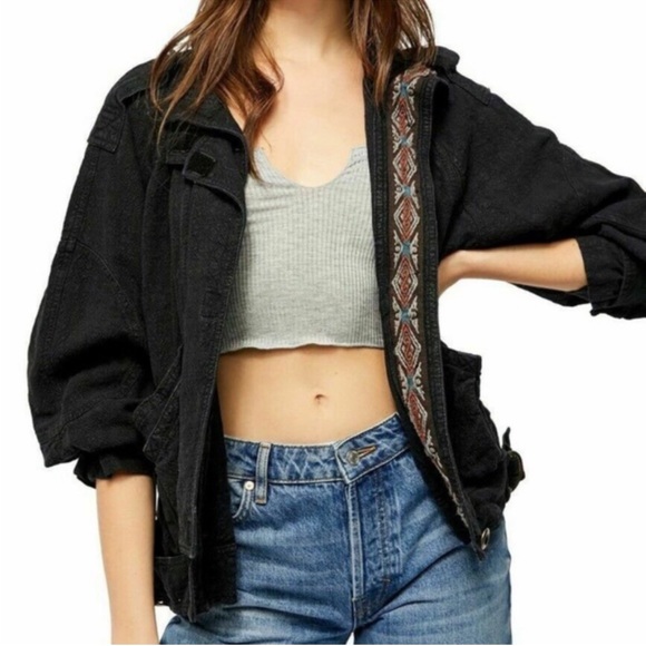 Gorgeous Free People Jade Black Jacket - Picture 1 of 14